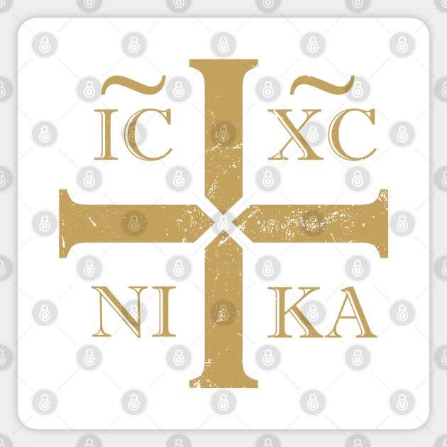 IC XC NI KA Orthodox Cross Christogram Christogram Sticker TeePublic